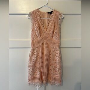 French Connection Pink Lace Sleeveless Dress size 6
